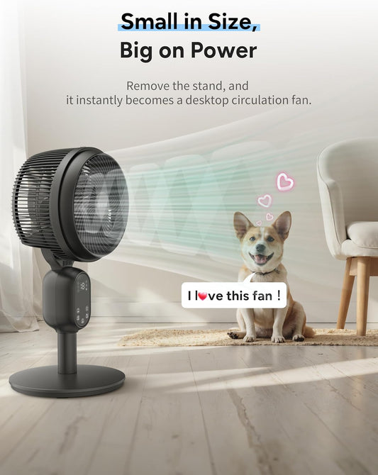 Fan For Bedroom, Pedestal Fans 90°+90° Smart Oscillating, Standing Fans for Home 12 Speeds, 4 modes, Quiet Floor Fan with DC Motor 20dB, 12H Timer, 90ft for Room, 22-35'' Adjustable Height-Black