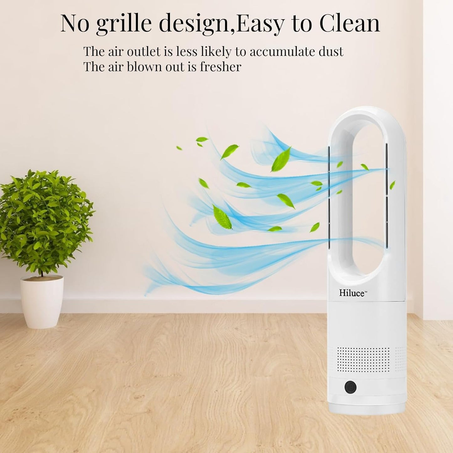 Bladeless Fan for Bedroom,Tower Cooling Fan,20dB Quiet,Standing Fans with Remote,Touch, LED Display Installation Free 80°Oscillating 8 Speeds 9H Timer 22" for Home, Office